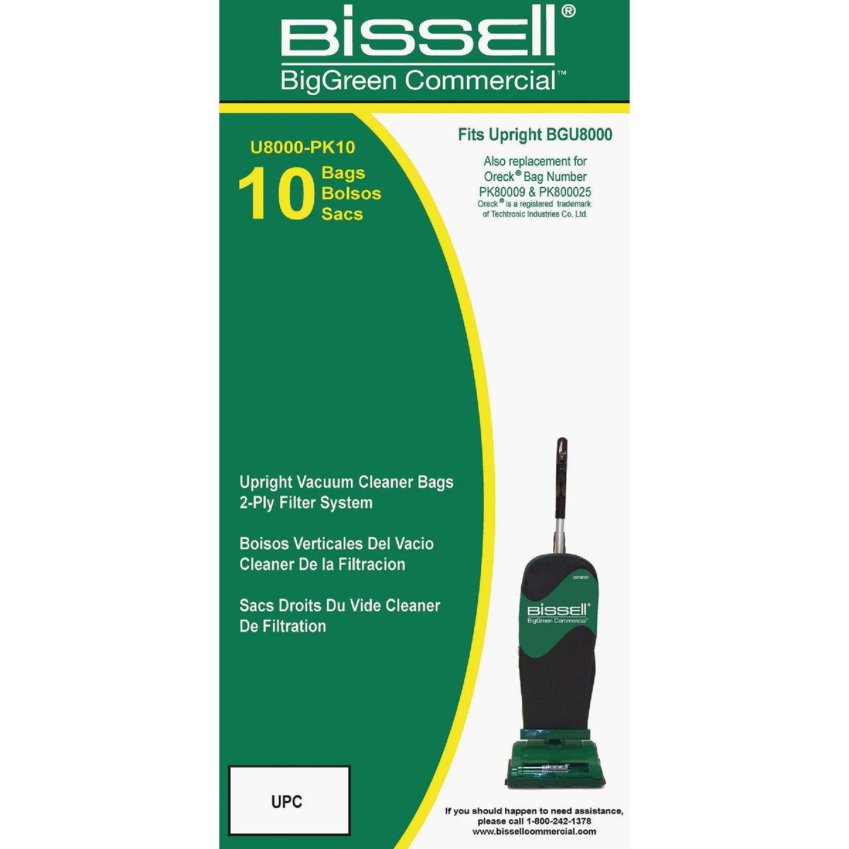 Bissell BigGreen Commercial Upright Standard Vacuum Bag (10-Pack)