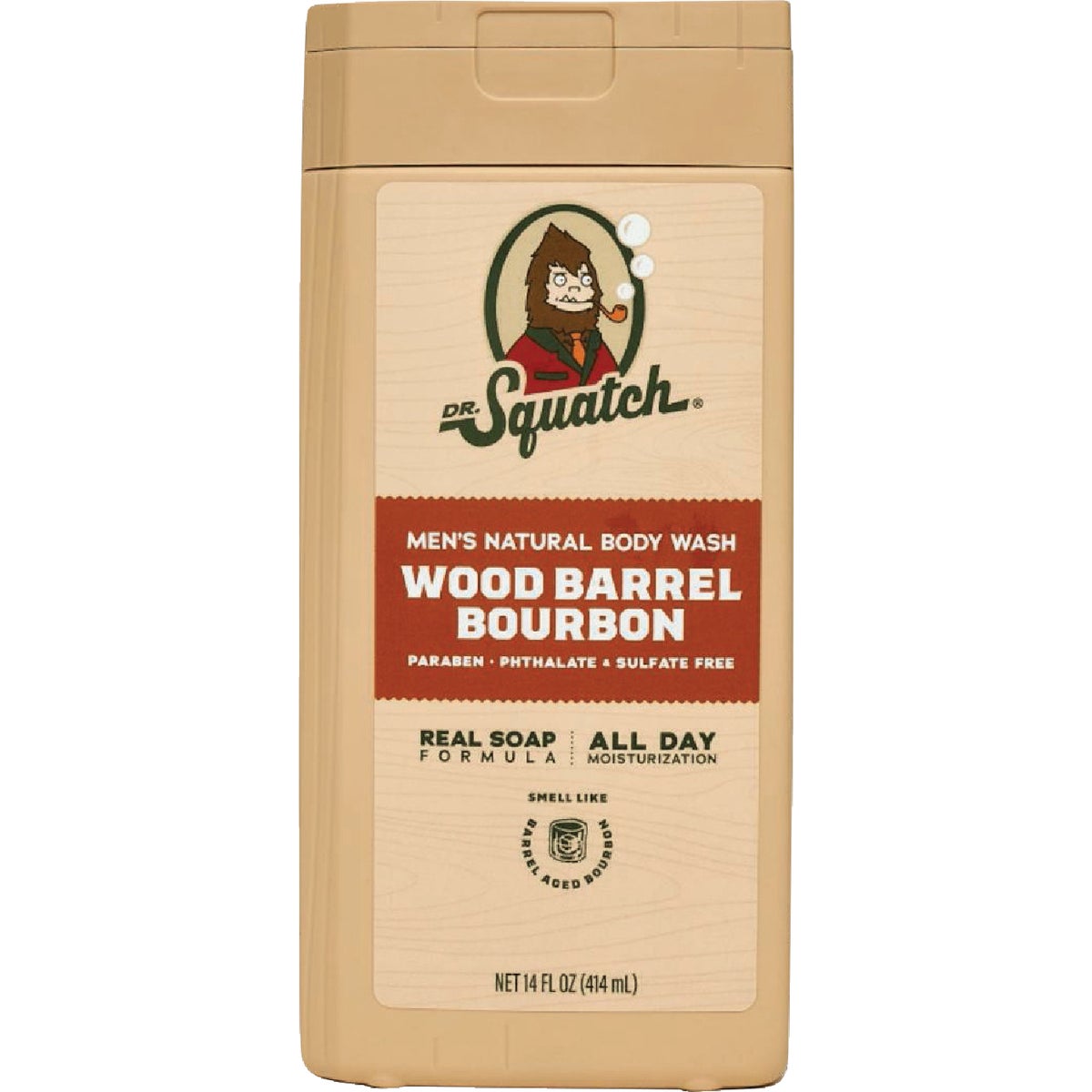 Dr. Squatch 14 Oz. Wood Barrel Bourbon Scent Body Wash