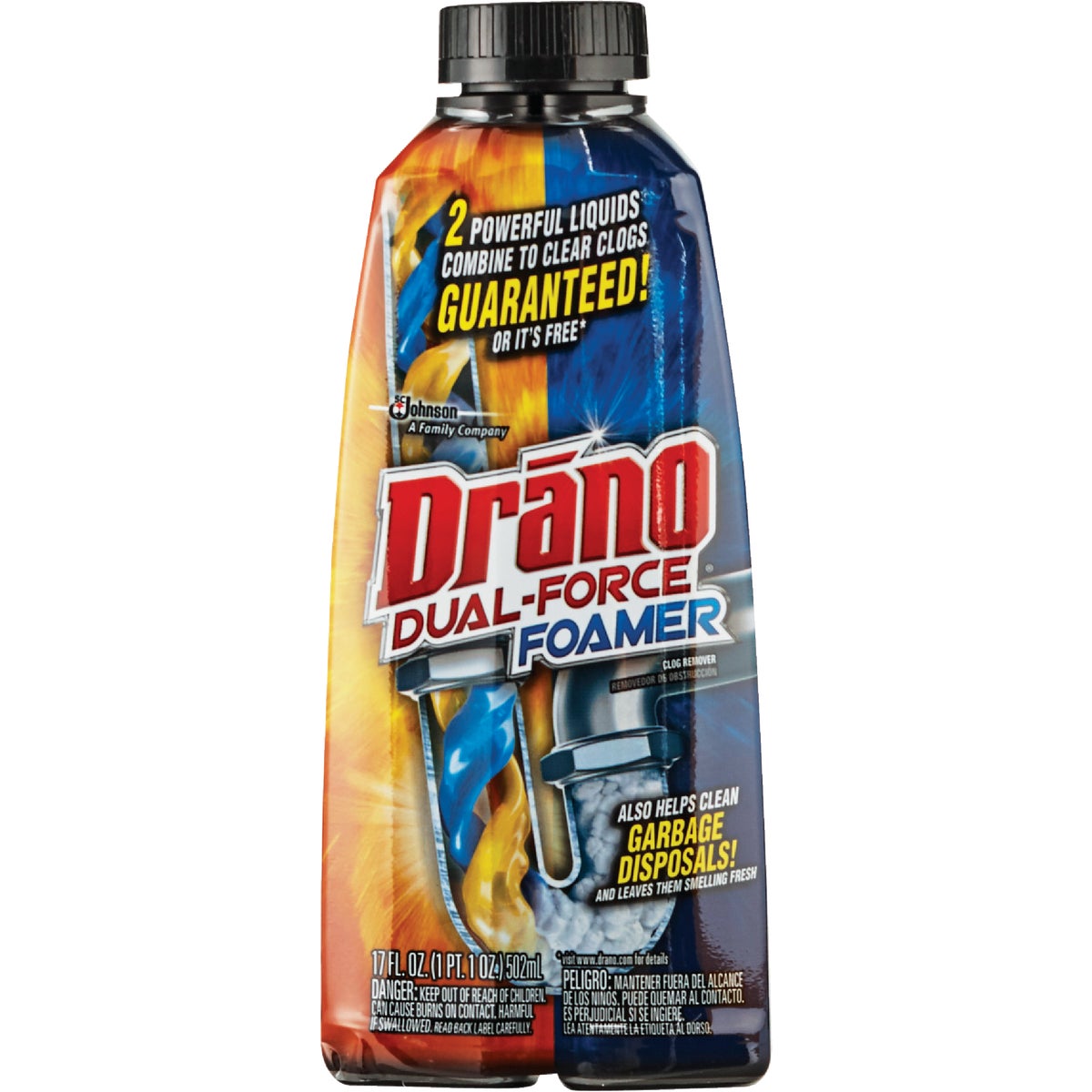 Drano 17 Oz. Dual Force Foaming Drain Cleaner