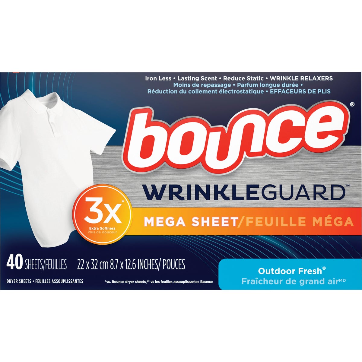 Bounce WrinkleGuard Mega Dryer Sheets (40-Count)