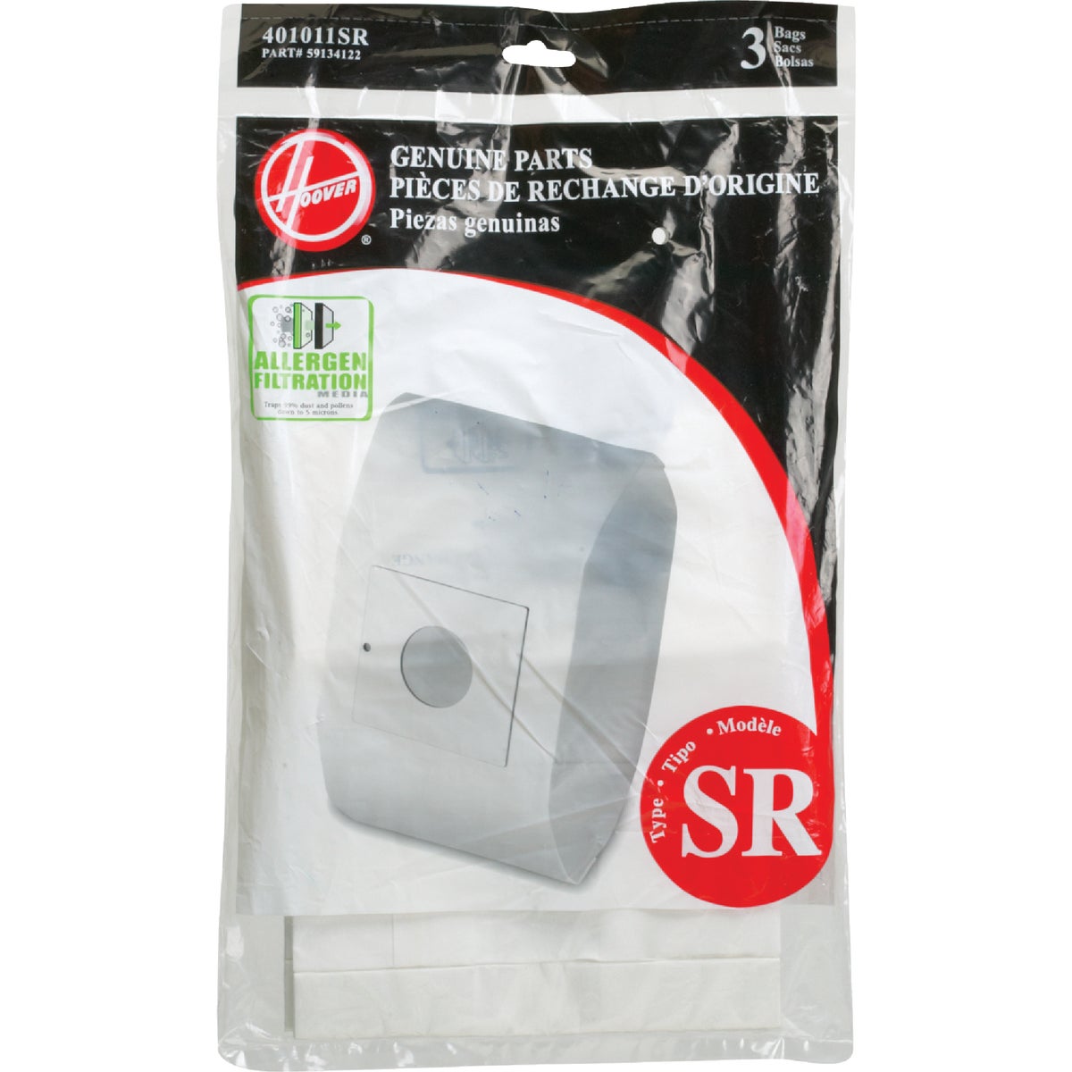 Hoover Type SR Allergen Filtration Vacuum Bag (3-Pack)