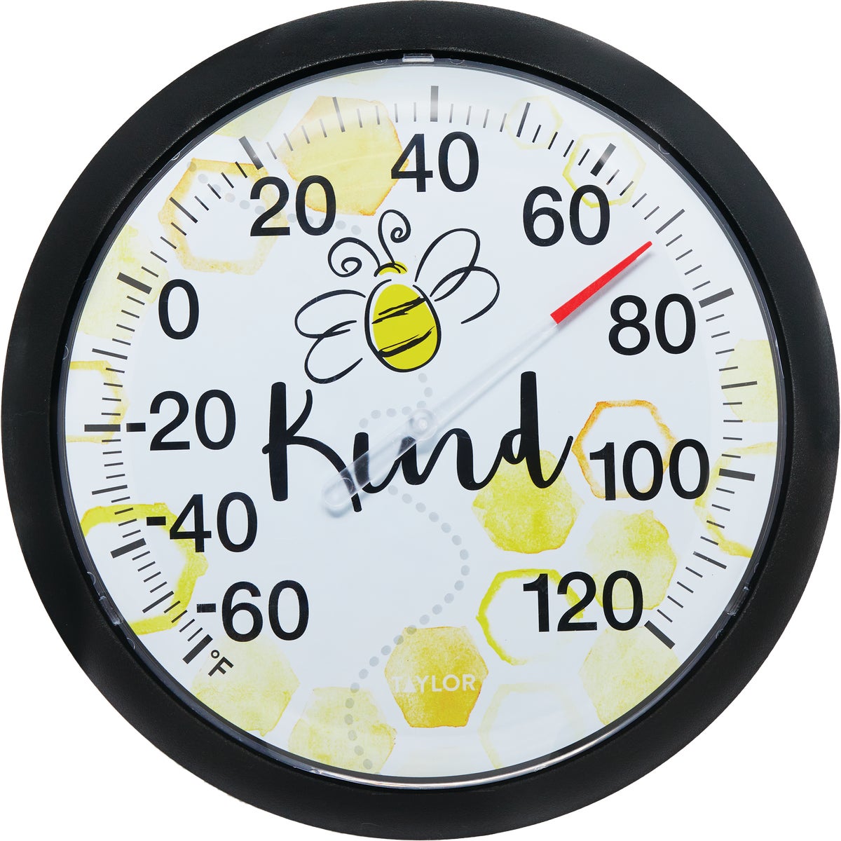 Taylor 13.25 In. Bee Kind Round Dial Thermometer