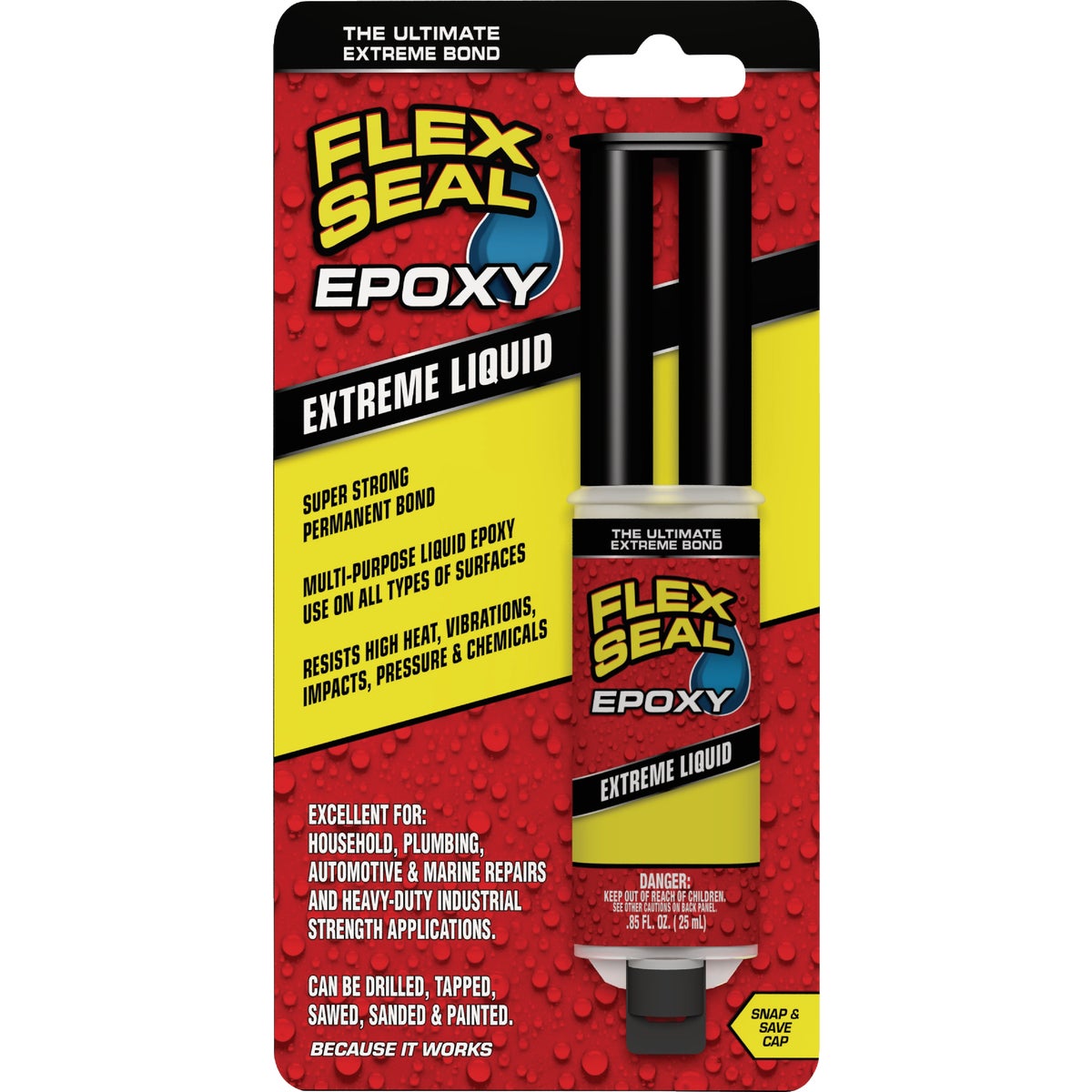 Flex Seal Epoxy 0.85 Fl. Oz. Extreme Liquid, Black