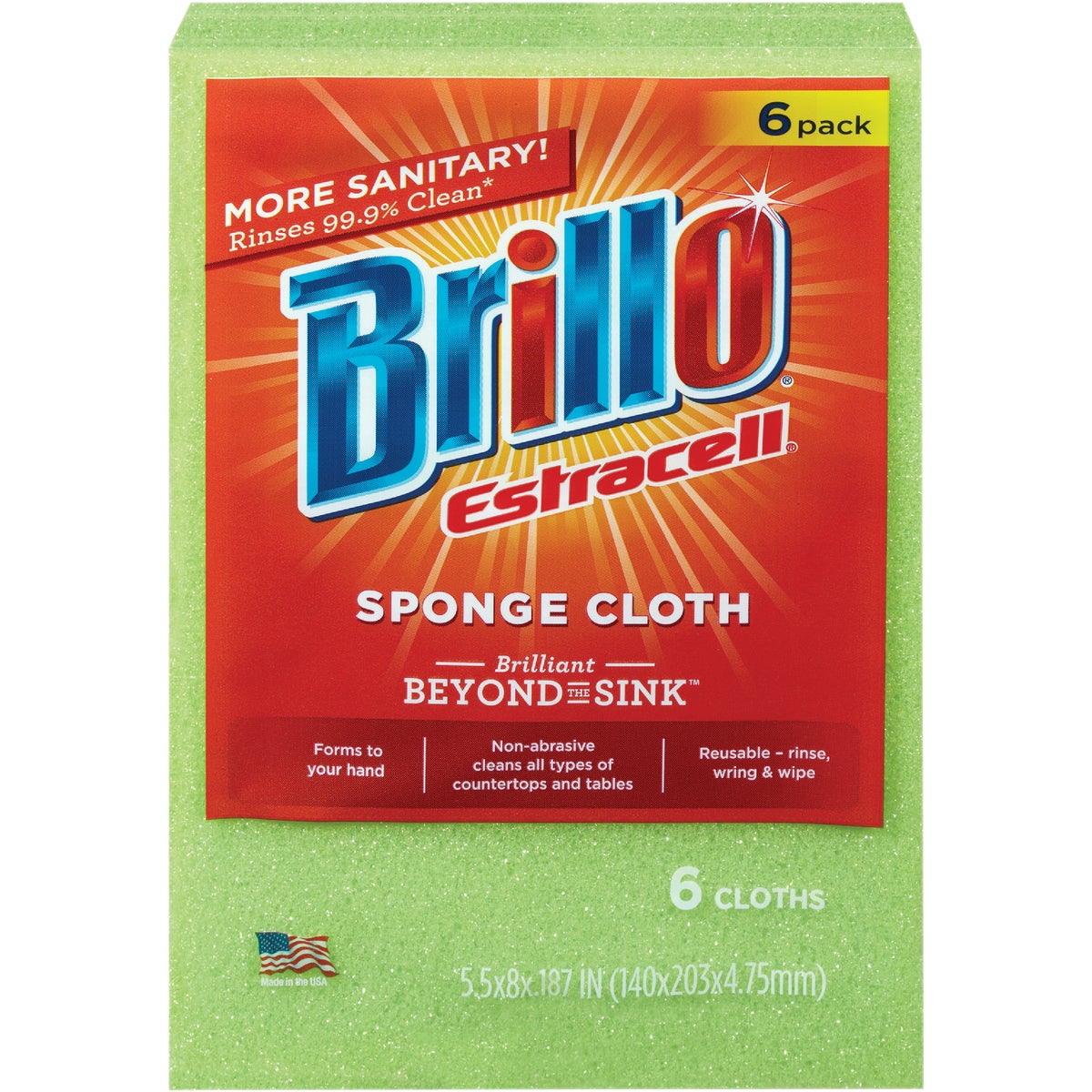Brillo Sponge Cloth (6-Count)