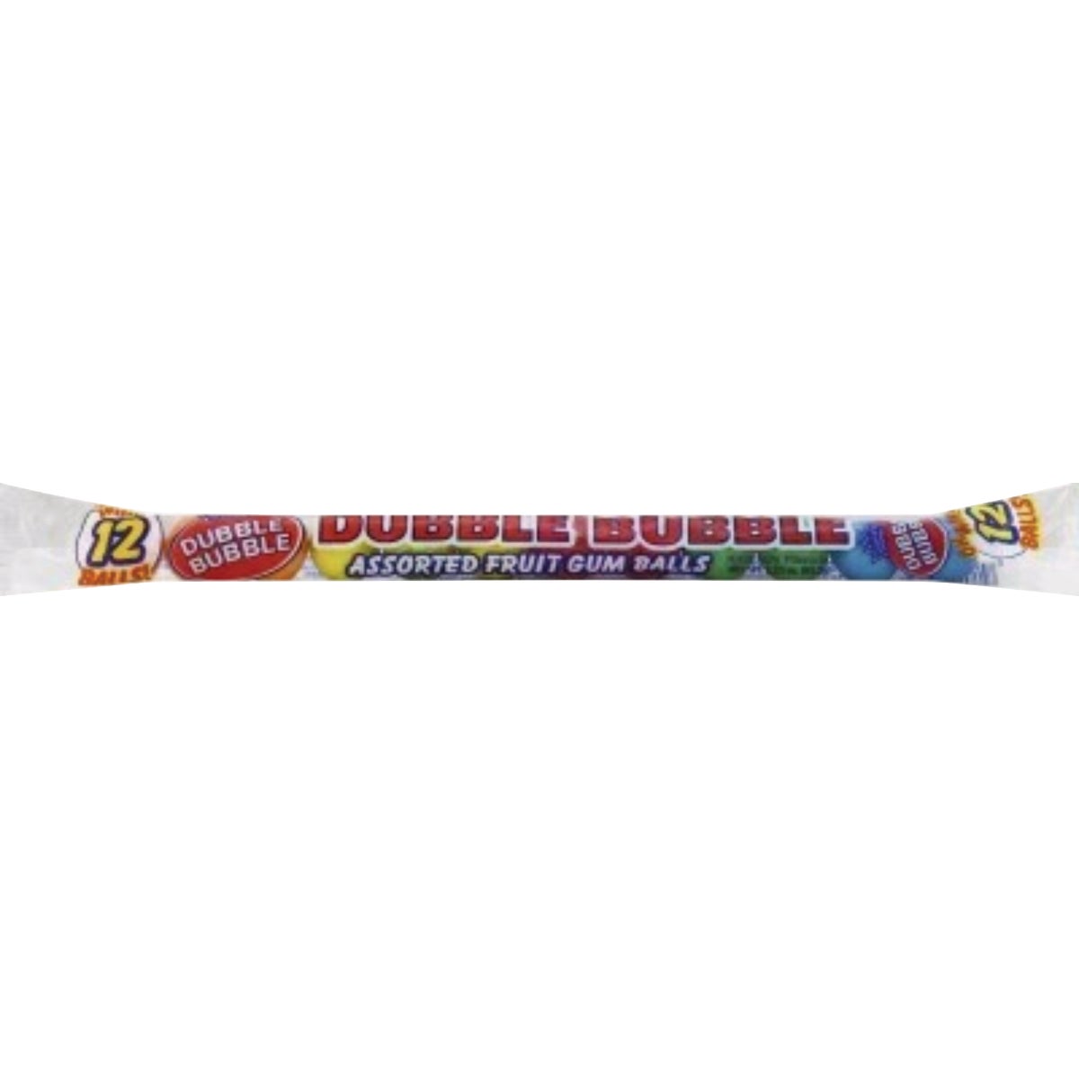Dubble Bubble 2.23 Oz. Assorted 12 Gumball Tube