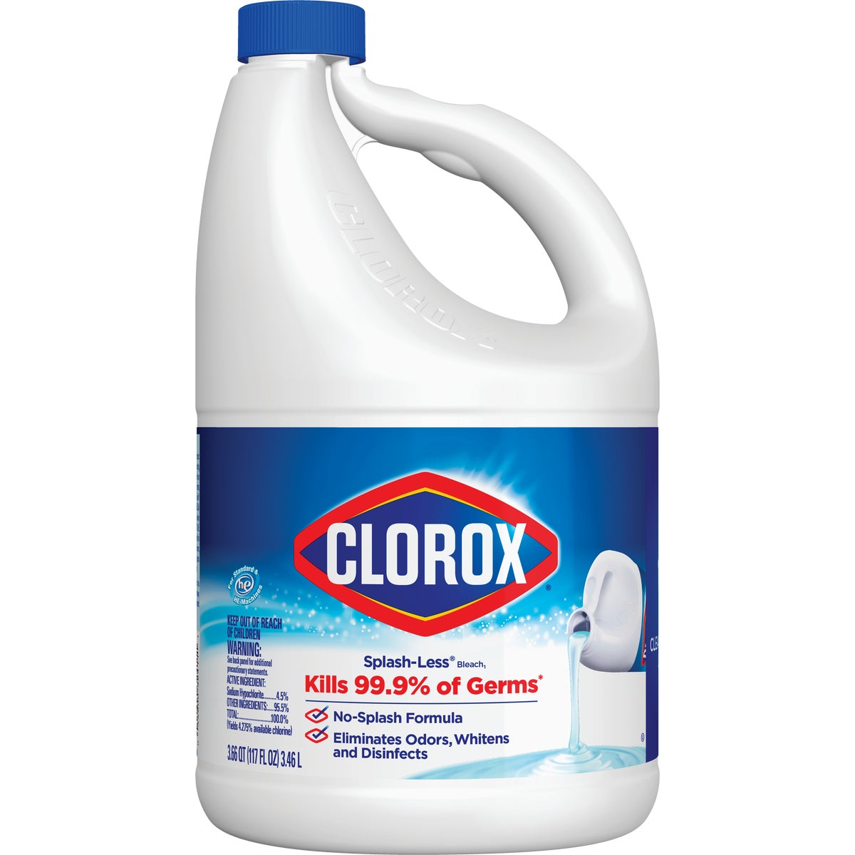 Clorox 117 Oz. Concentrated Splash-Less Liquid Bleach