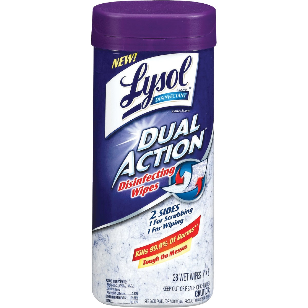 Lysol Dual Action Disinfecting Wipes (28-Count)