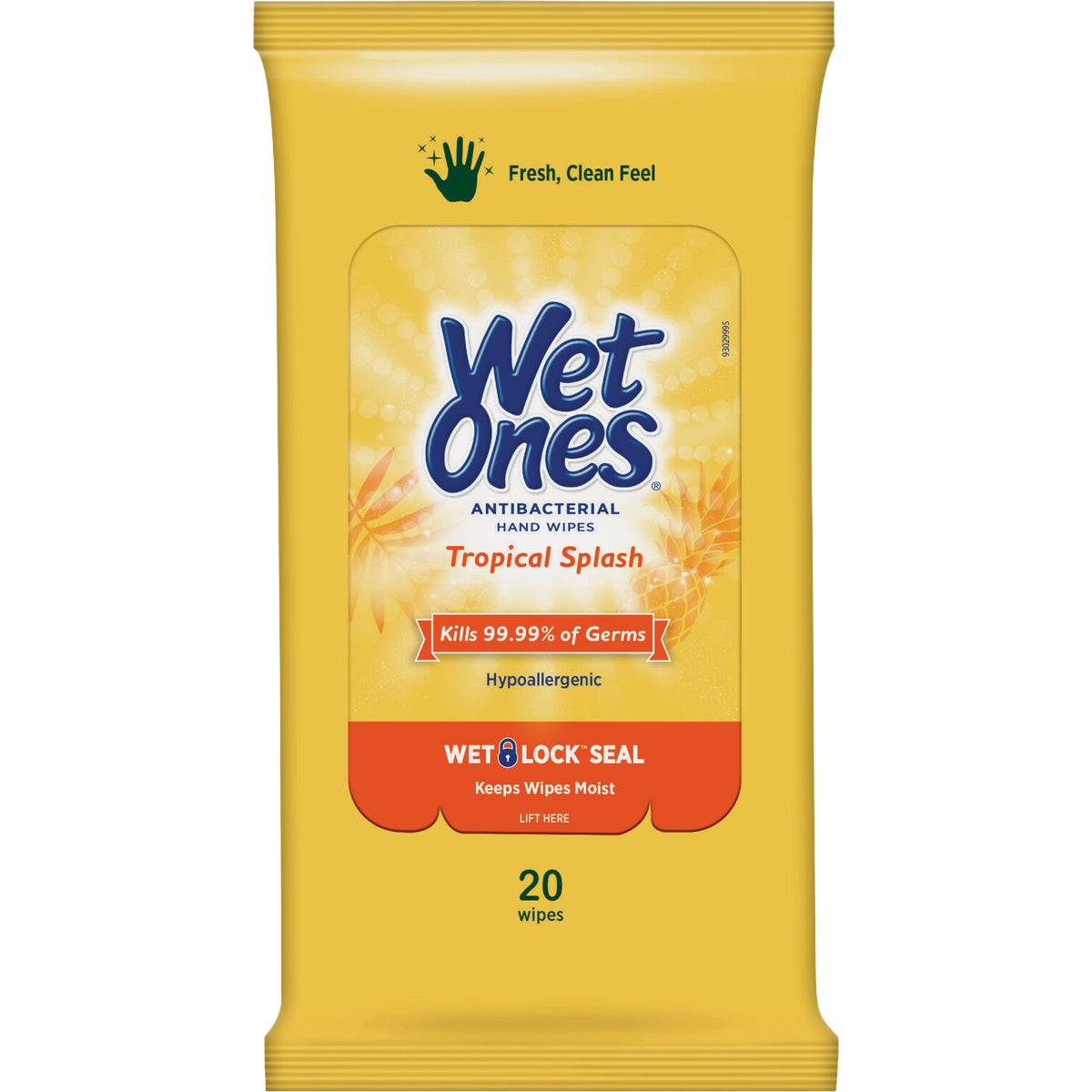 Wet Ones Tropical Splash Antibacterial Disinfectant Individual Hand Cleaning Wipes (20-Count)