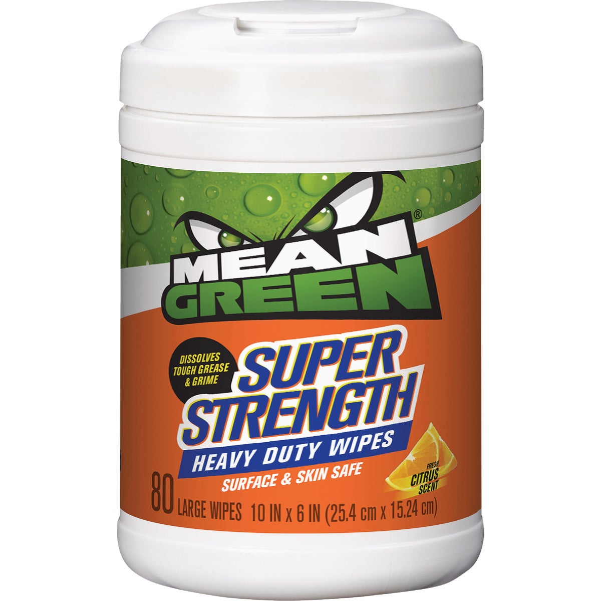Mean Green Super Strength Fresh Citrus Heavy Duty Cleaner Degreaser Wipes (80-Count)