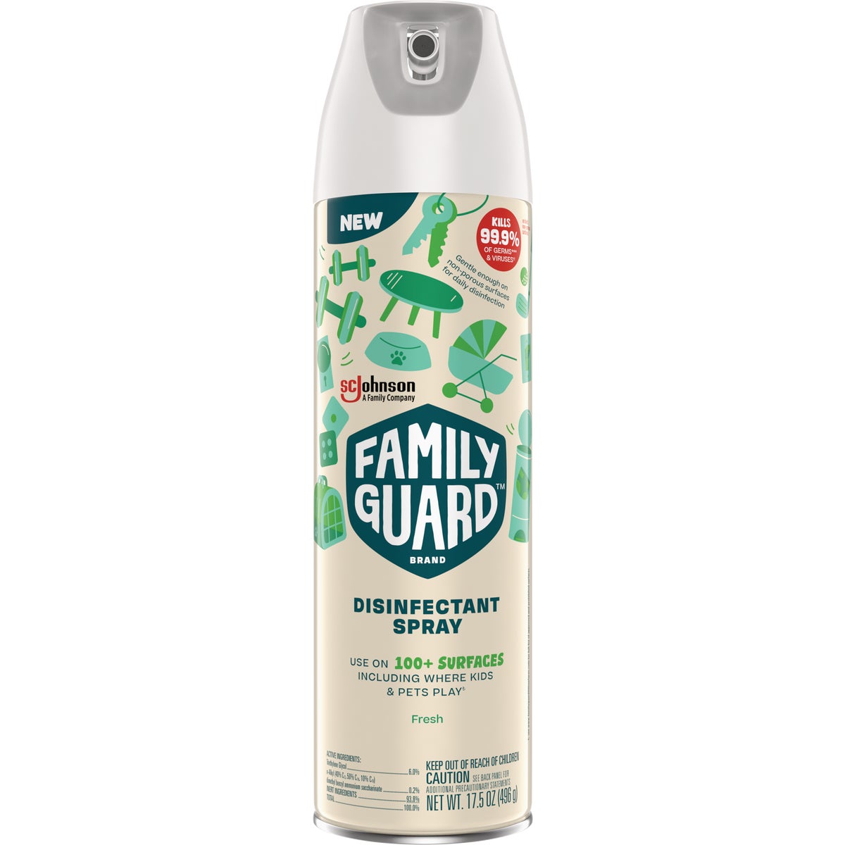 SC Johnson FamilyGuard 17.5 Oz. Fresh Aerosol Spray Disinfectant