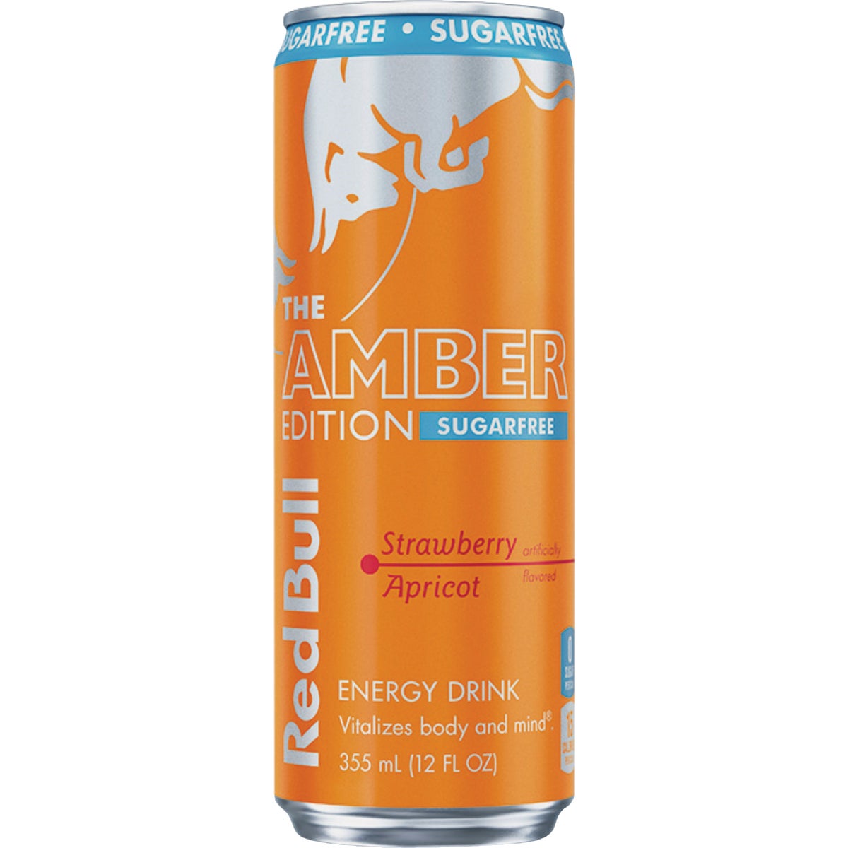 Red Bull 12 Oz. Sugar-Free Amber Strawberry Apricot Energy Drink