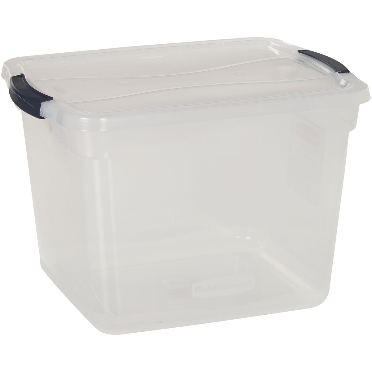 Rubbermaid 30 Qt. Clear Clever Store Latching Lid Storage Tote