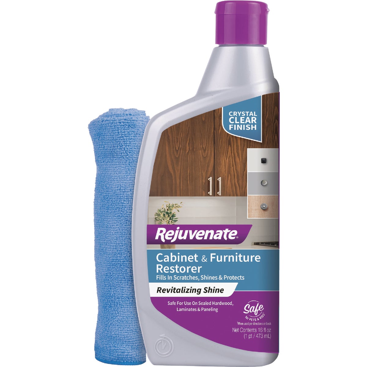 Rejuvenate 16 In. Cabinet & Furniture Restorer with Mitt