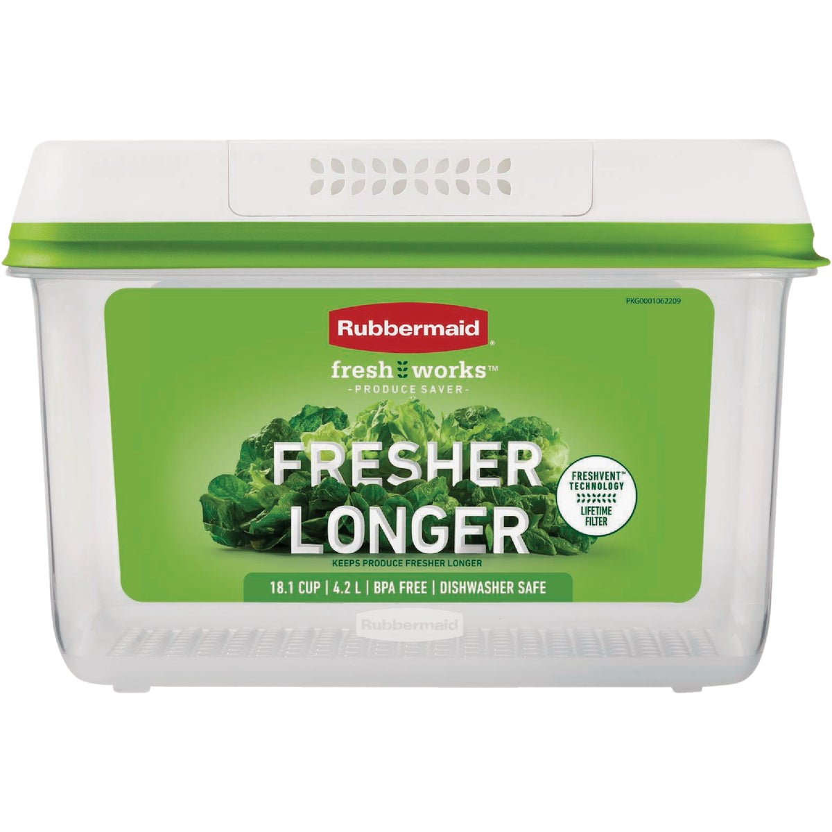 Rubbermaid FreshWorks Produce Saver Clear Large Food Storage Container