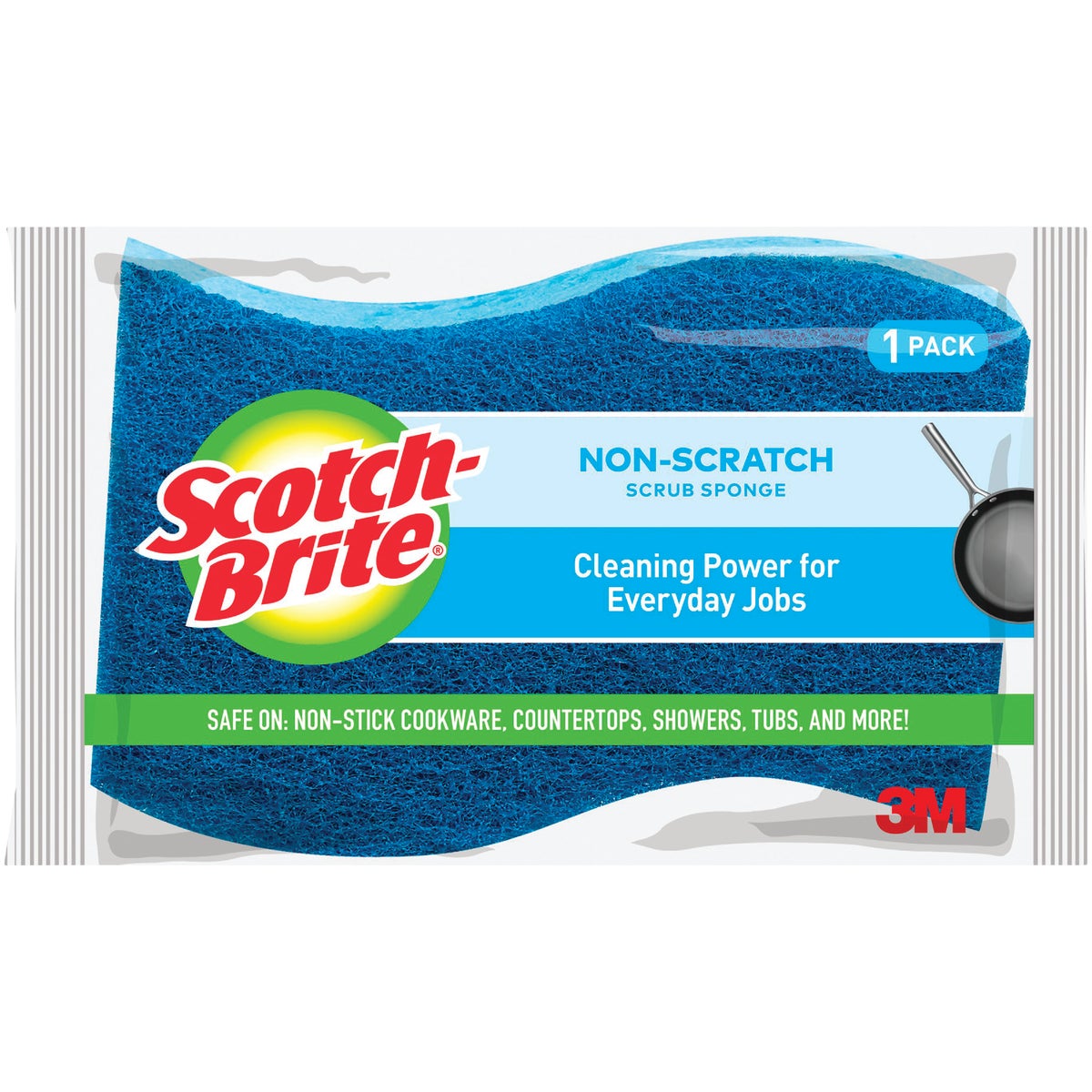 3M Scotch-Brite 4.4 In. x 2.6 In. Blue Scratch Free Scrub Sponge