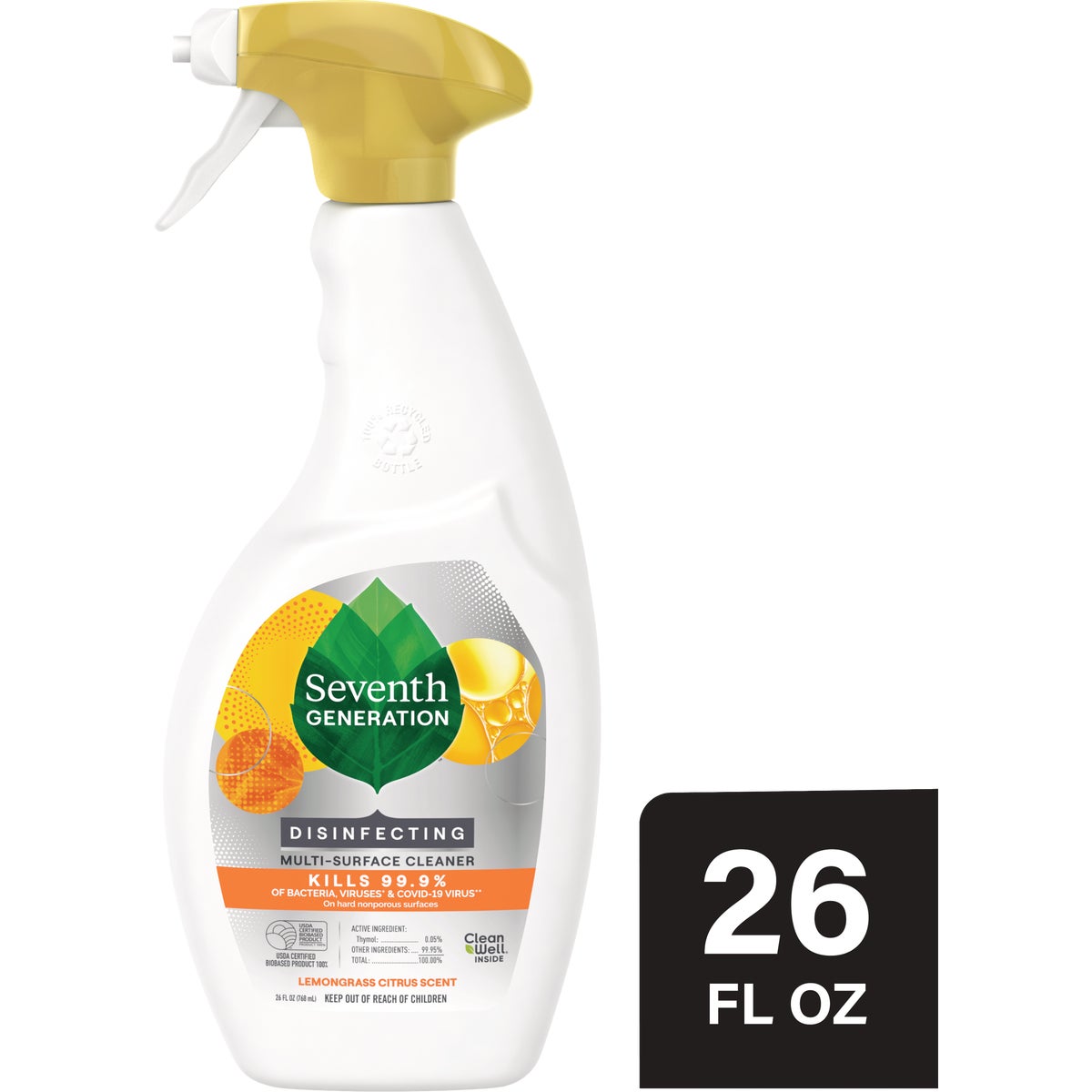 Seventh Generation 26 Oz. Lemongrass Citrus Disinfecting Multi-Surface Cleaner