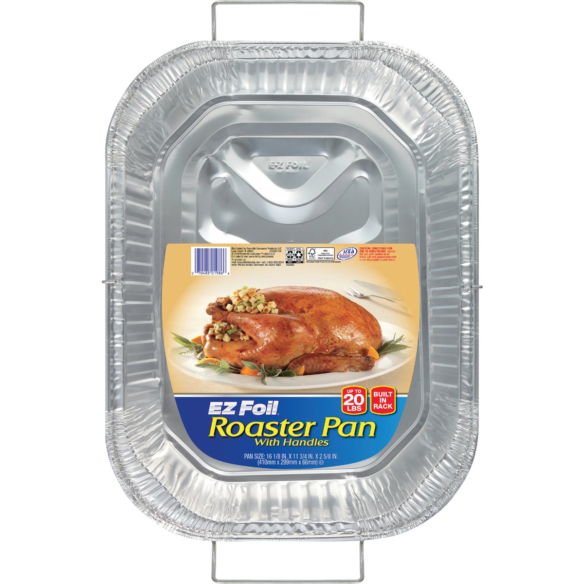 EZ Foil Crown Classic Rack ‘N’ Roast Roaster Pan With Handles