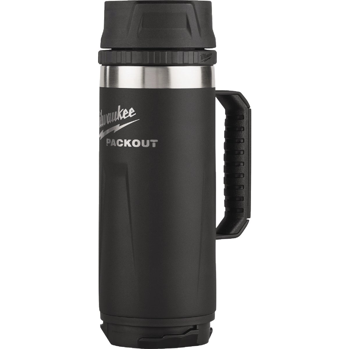 Milwaukee PackOut 18 Oz. Black Insulated Mug with Sip Lid