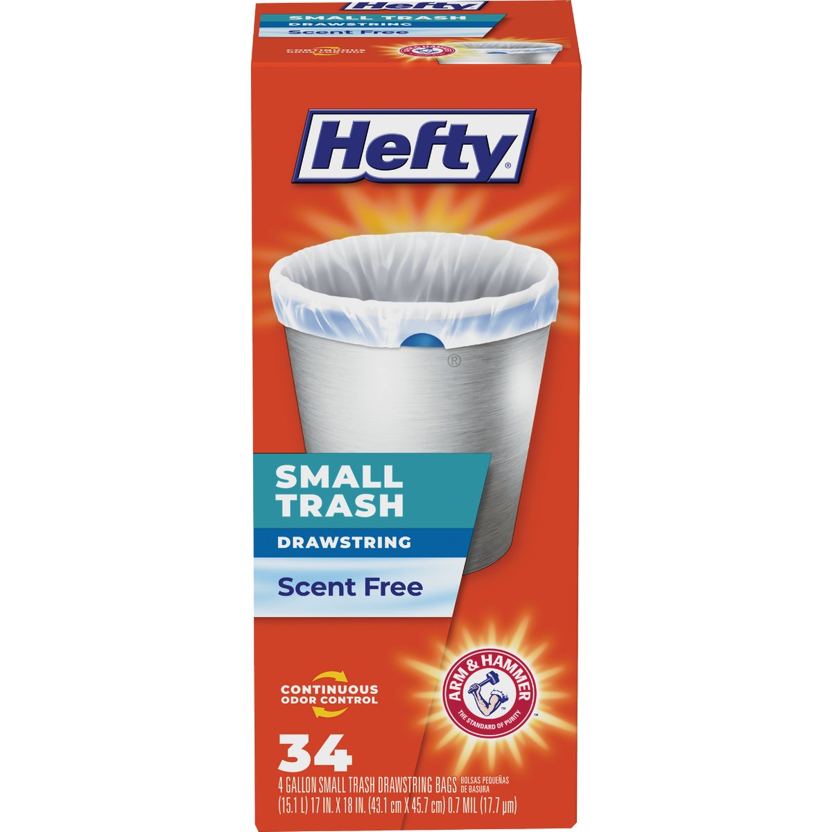 Hefty 4 Gal. Small White Trash Bag (30-Count)