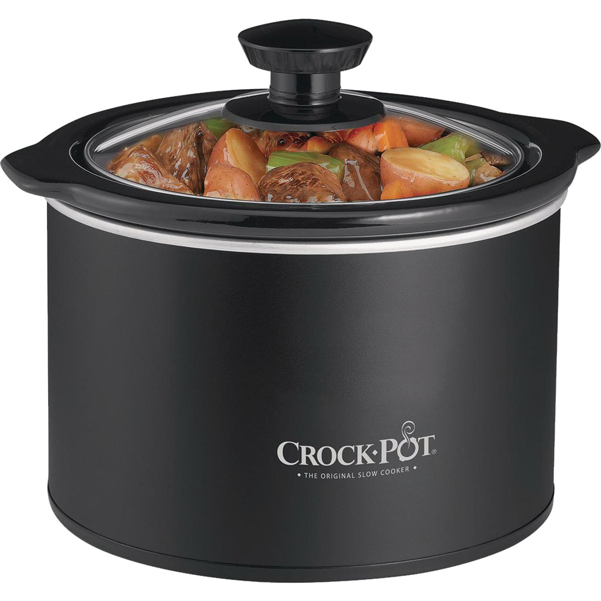 Crock-Pot 1.5 Qt. Black No Dial Round Manual Slow Cooker