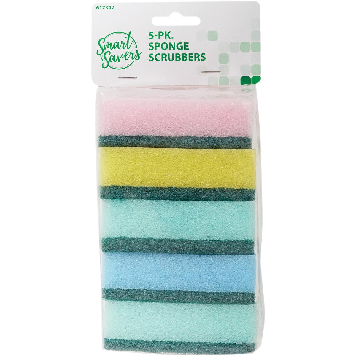 Smart Savers 3.7 In. x 2.36 In. Scrub Sponge (5-Pack)