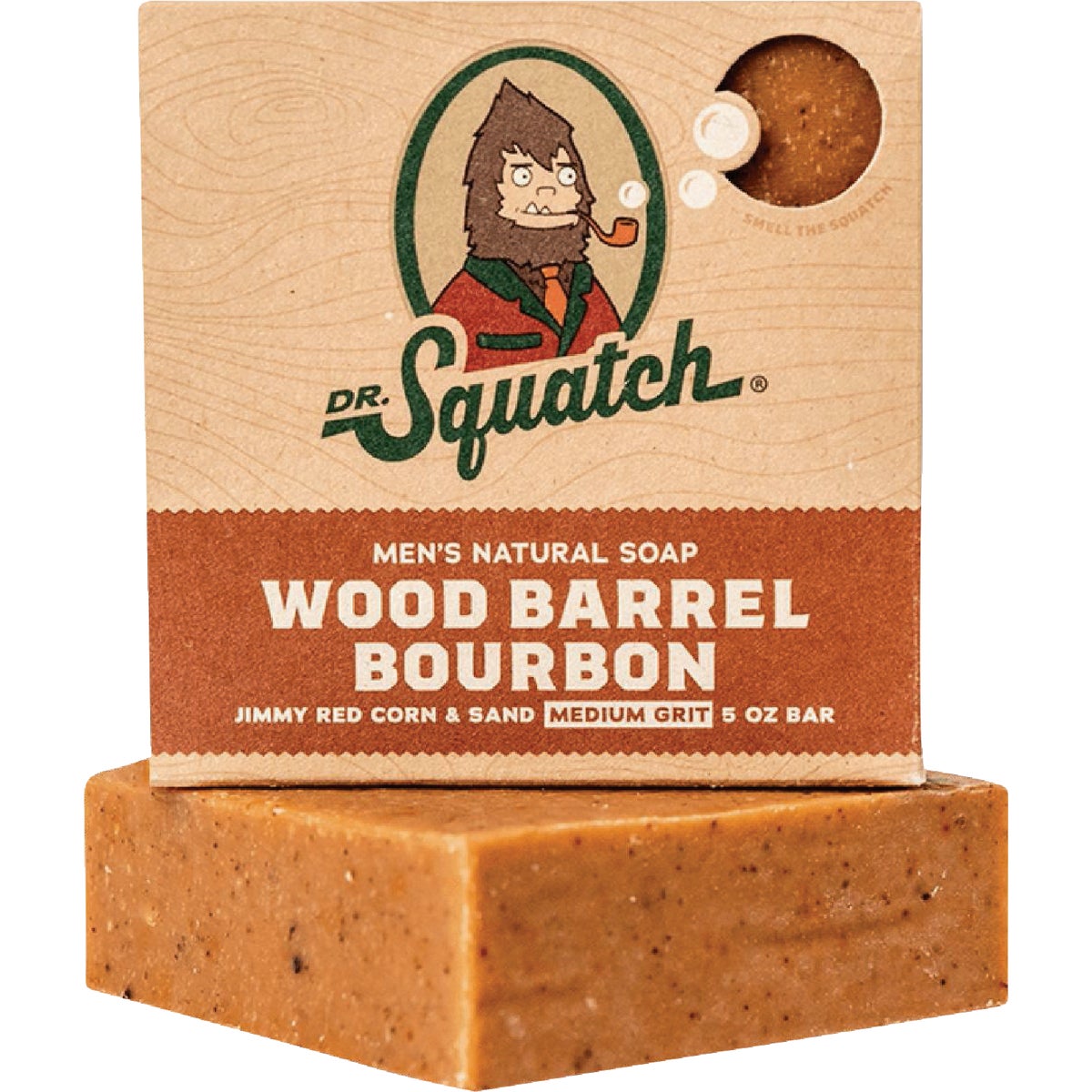 Dr. Squatch 5 Oz. Wood Barrel Bourbon Scent Bar Soap