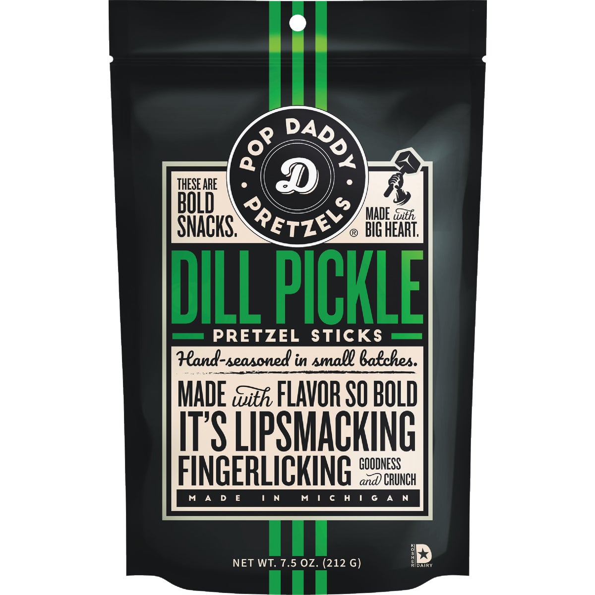 Pop Daddy 7.5 Oz. Dill Pickle Pretzel Sticks