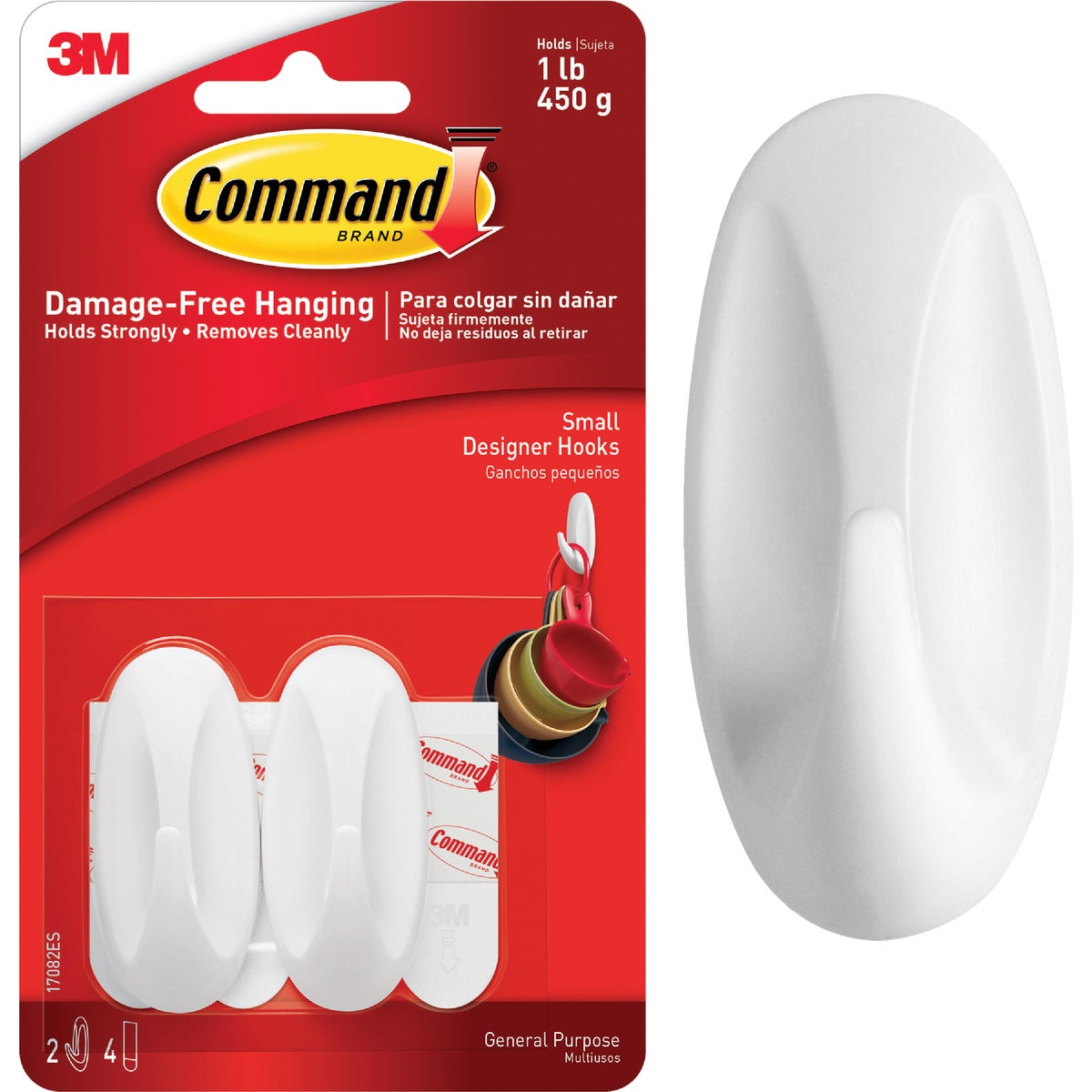 Command Small Utility Designer Adhesive Hook (2-Pack)