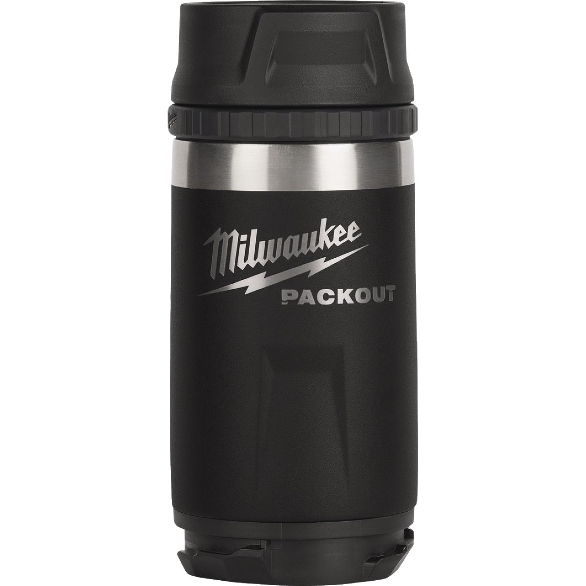 Milwaukee PackOut 12 Oz. Black Insulated Bottle with Sip Lid