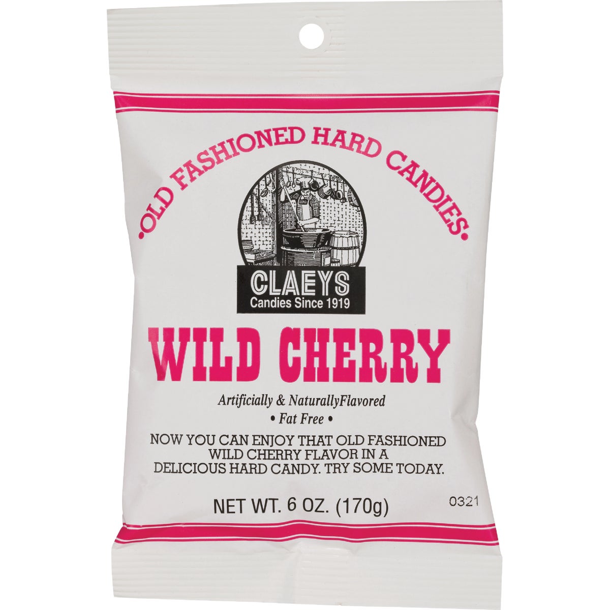 Claeys 6 Oz. Old Fashion Wild Cherry Hard Candy