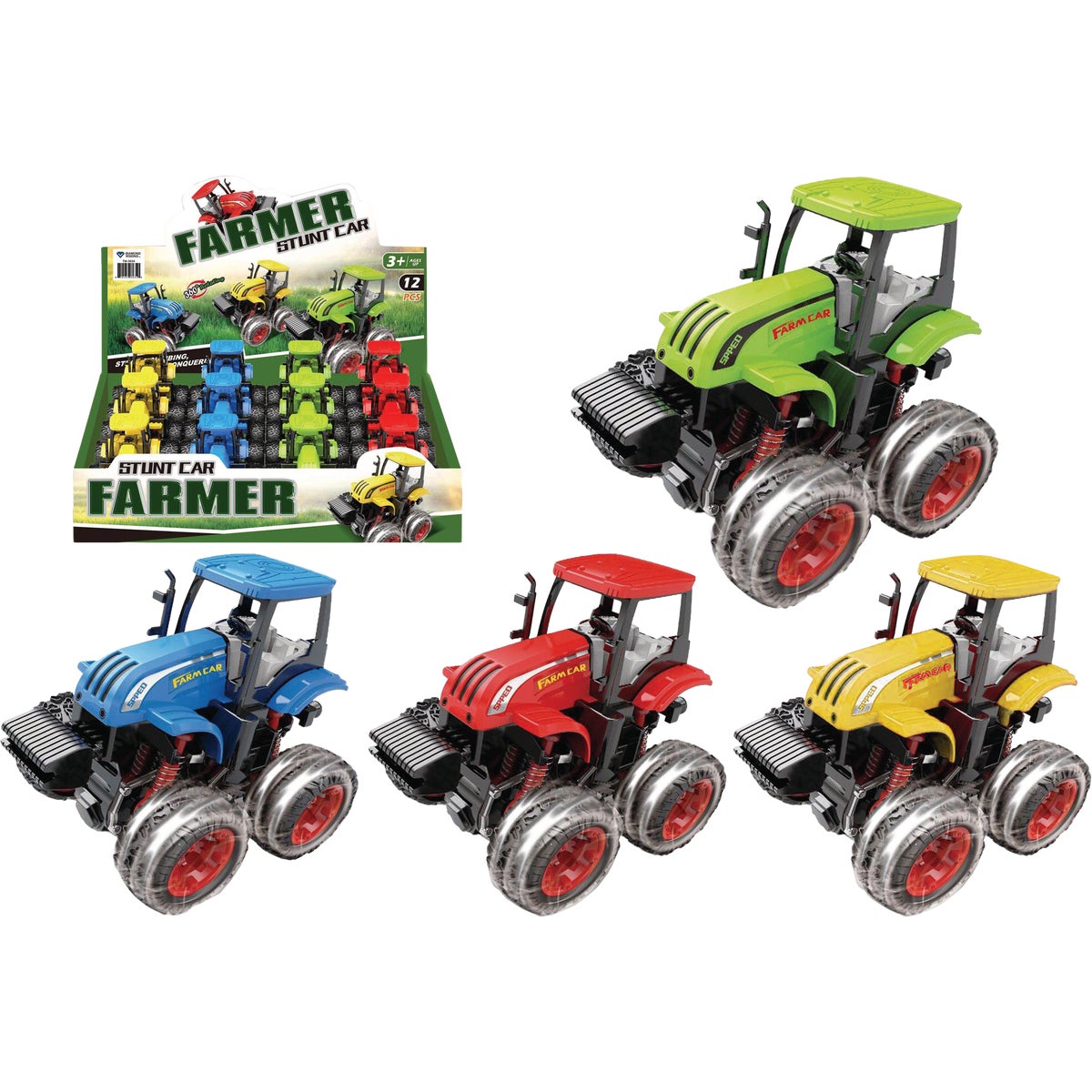 Diamond Visions Pull-Back Farmer Tractor Toy