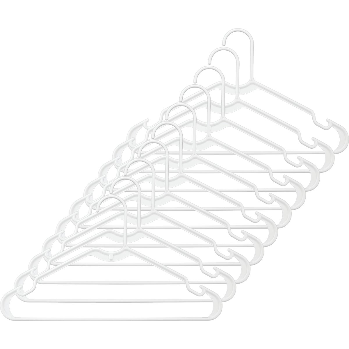 Whitmor White Tubular Plastic Clothes Hanger