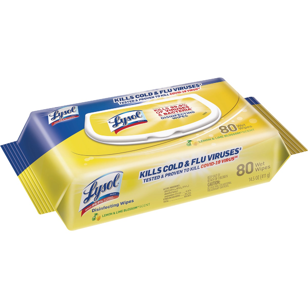 Lysol Lemon & Lime Blossom Disinfecting Wipes Flatpack (80-Count)