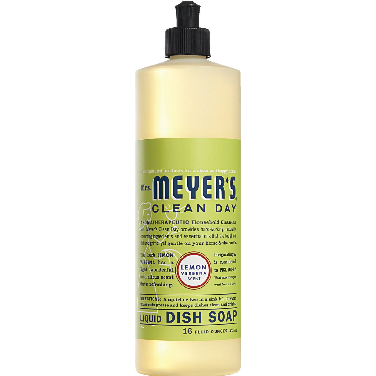 Mrs. Meyer's Clean Day 16 Oz. Lemon Verbena Scent Liquid Dish Soap