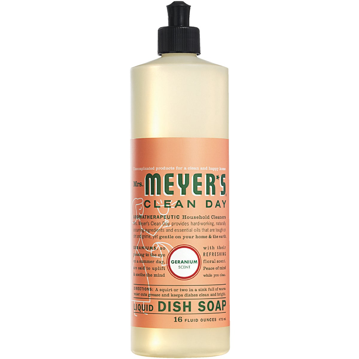 Mrs. Meyer's Clean Day 16 Oz. Geranium Scent Liquid Dish Soap