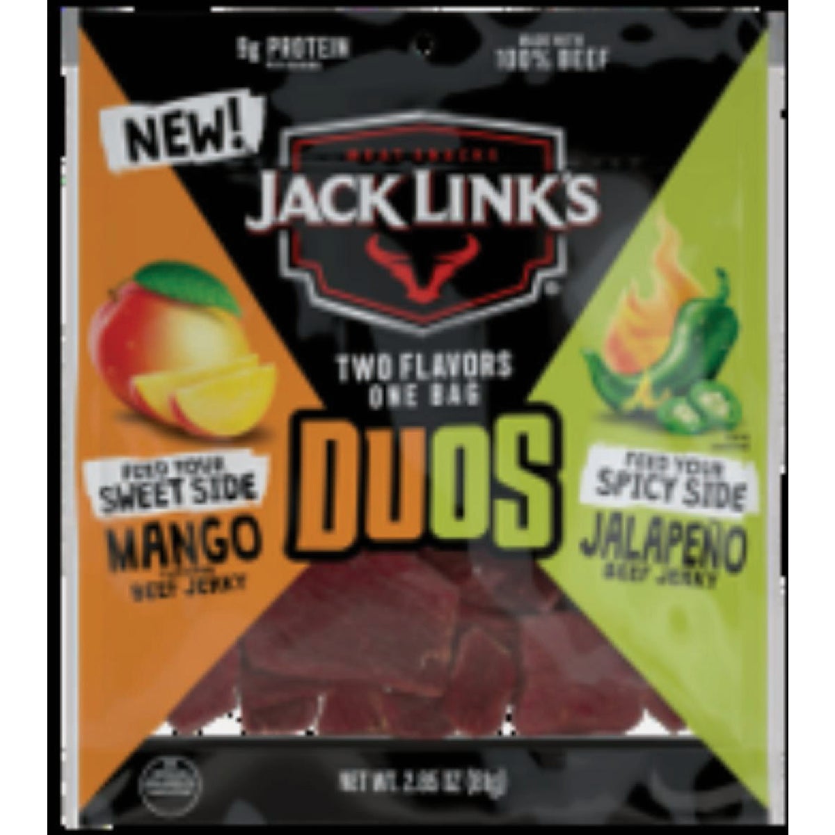 Jack Link's 2.85 Oz. Duos, Jalapeno/Mango Beef Jerky