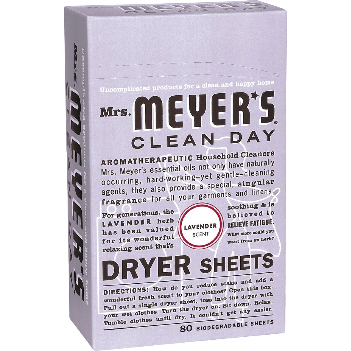 Mrs. Meyer's Clean Day Lavender Dryer Sheet (80 Count)
