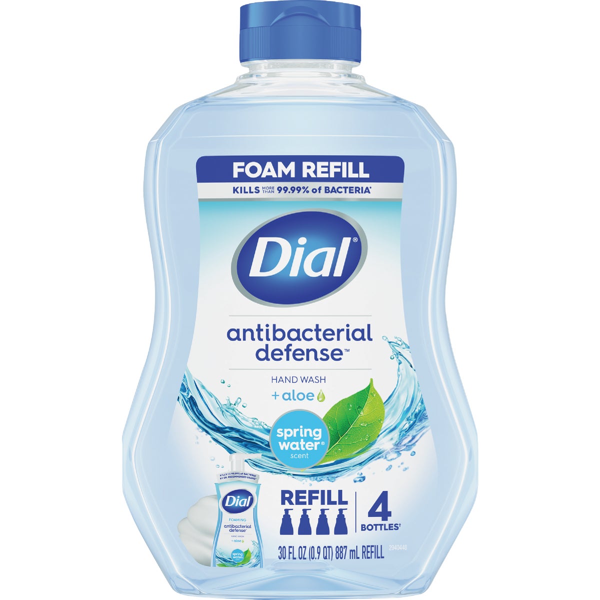 Dial Antibacterial Defense 30 Oz. Spring Water Foaming Hand Wash Refill