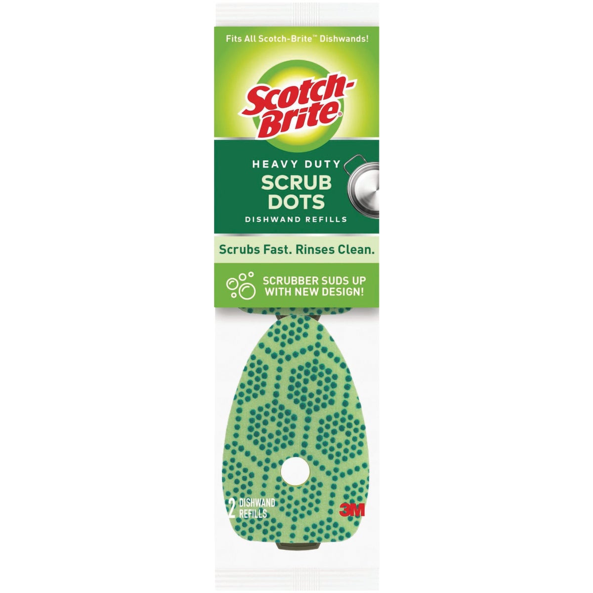 3M Scotch-Brite Scrub Dots Heavy Duty Dishwand Refills (2-Count)