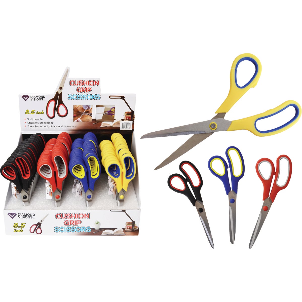 Diamond Visions 8-1/2 In. Cushion Grip Scissors