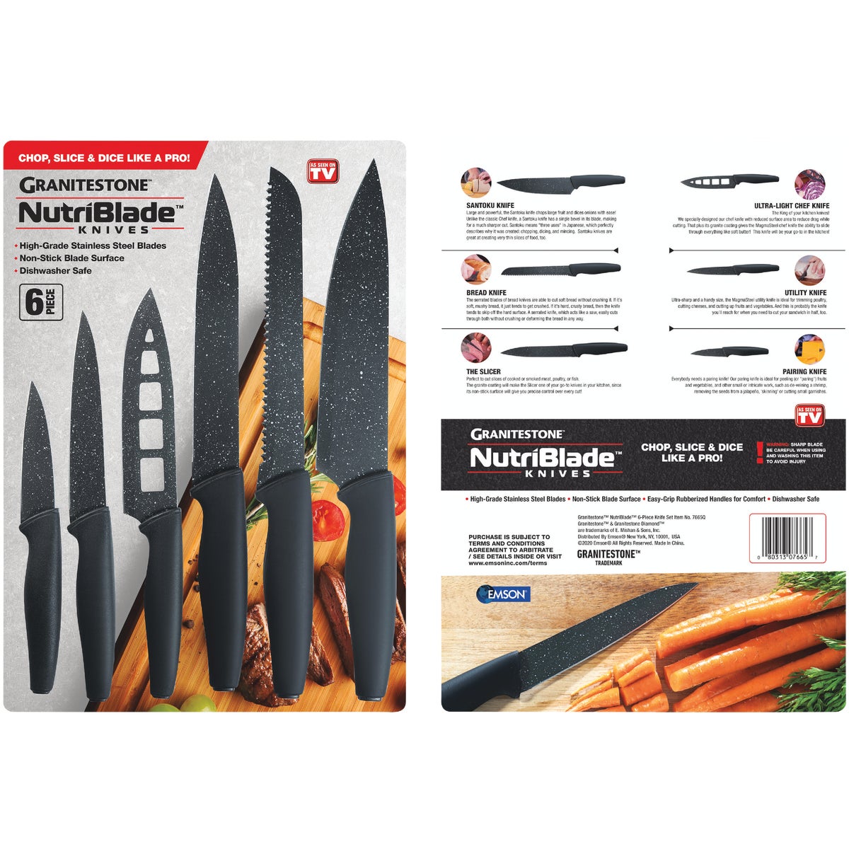 GraniteStone NutriBlade Knife Set (6-Piece)