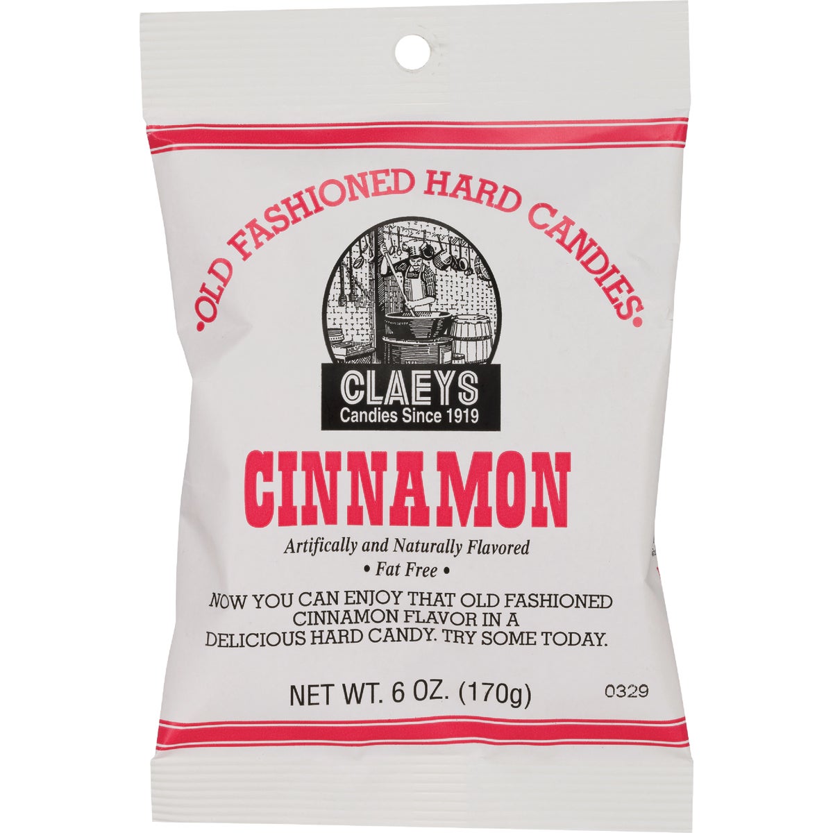Claeys 6 Oz. Old Fashion Cinnamon Hard Candy