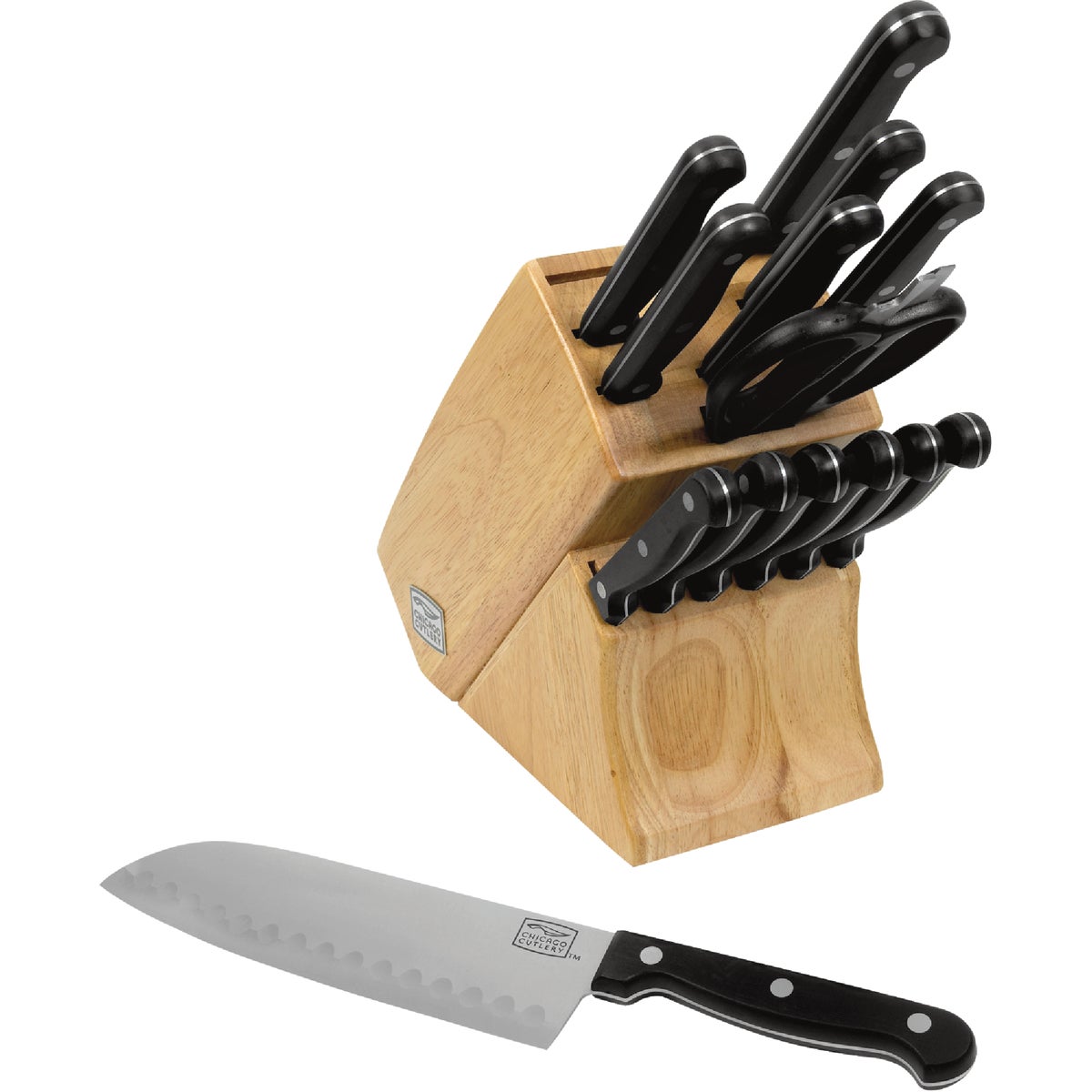 Chicago Cutlery Essentials Knife Set with Block (15-Piece)