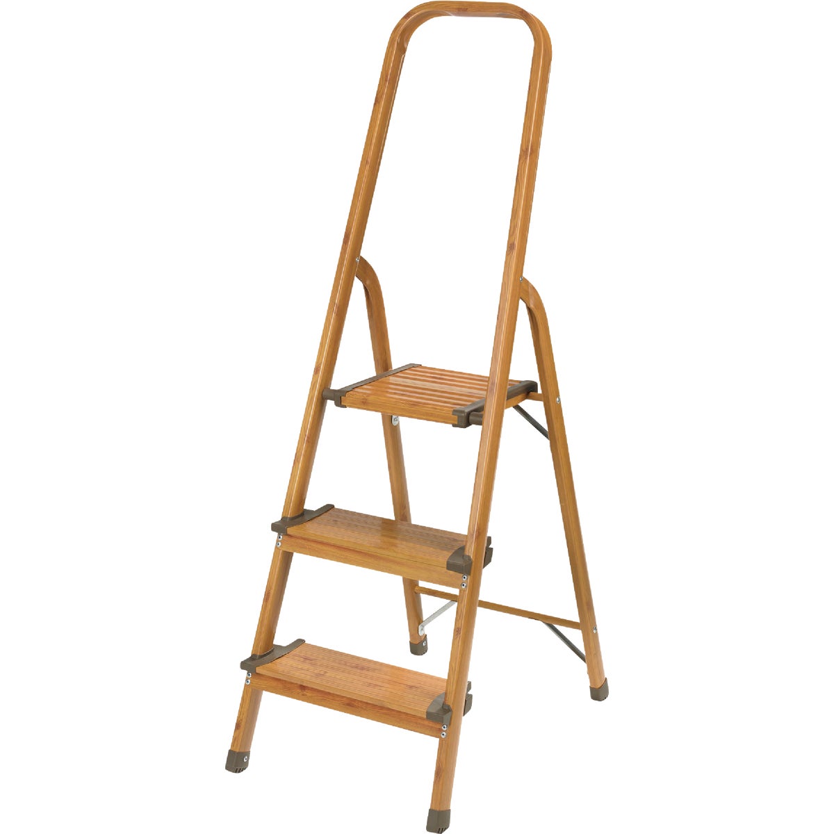 Polder Wood Grain Color 3-Step Ultralight Aluminum Step Ladder