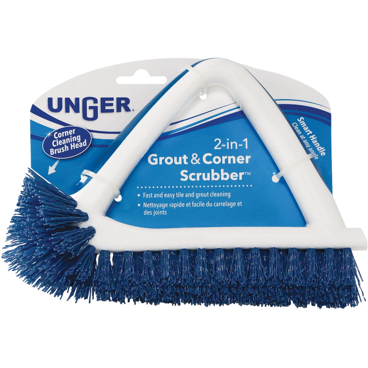 Unger 2-In-1 Grout & Corner Scrubber Brush