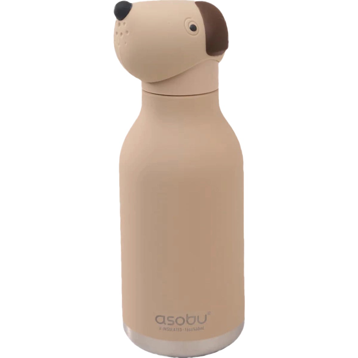 Ad-N-Art 16 Oz. Bestie Animal Insulated Water Bottle, Beige Dog