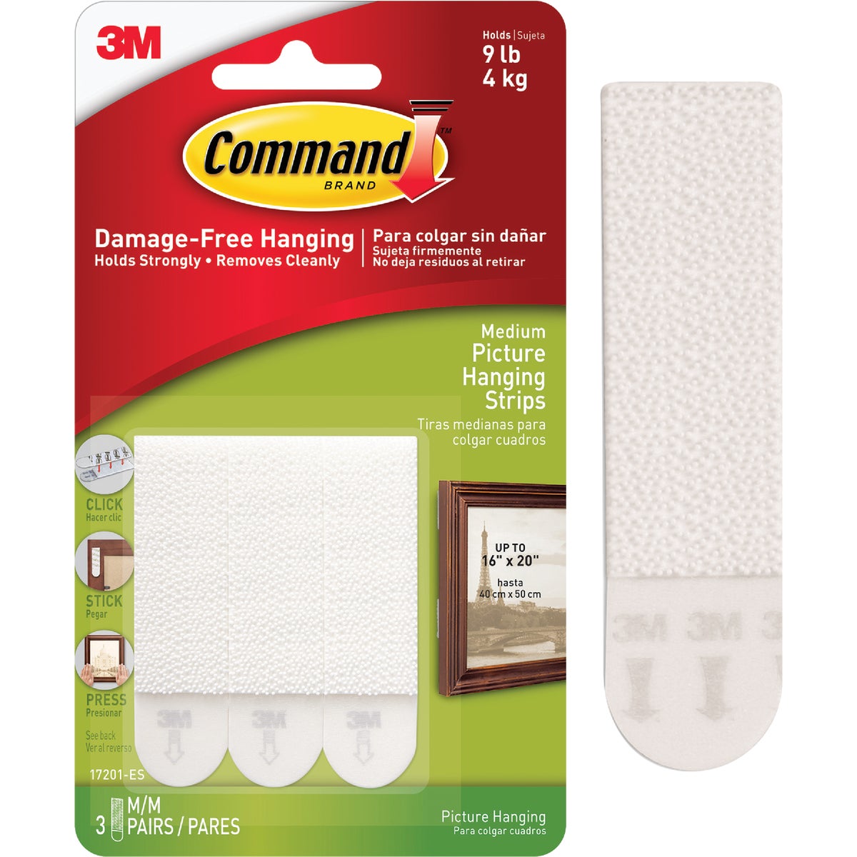 Command Up to 9 Lb. Weight Capacity 3/4 In. 2-3/4 In. Interlocking Picture Hanger (6-Pack)