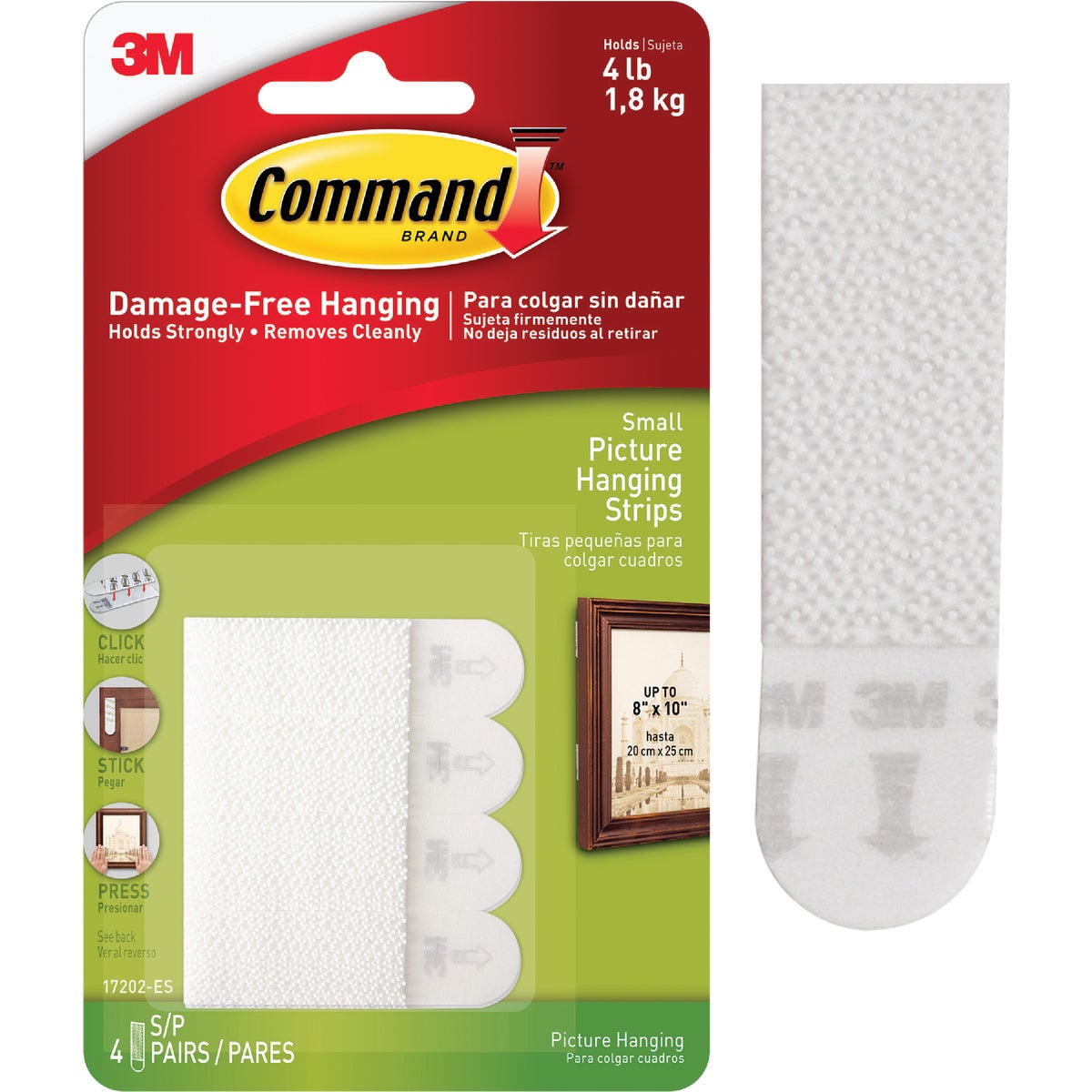Command 5/8 In. x 2-1/4 In. White Interlocking Picture Hanger Strips (8-Count)