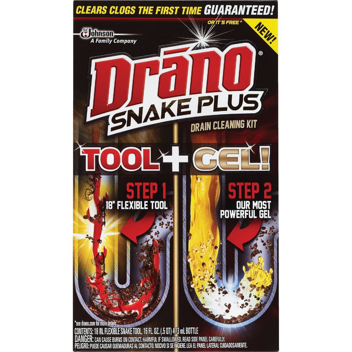 Drano Snake Plus and Liquid Drain Cleaner Kit