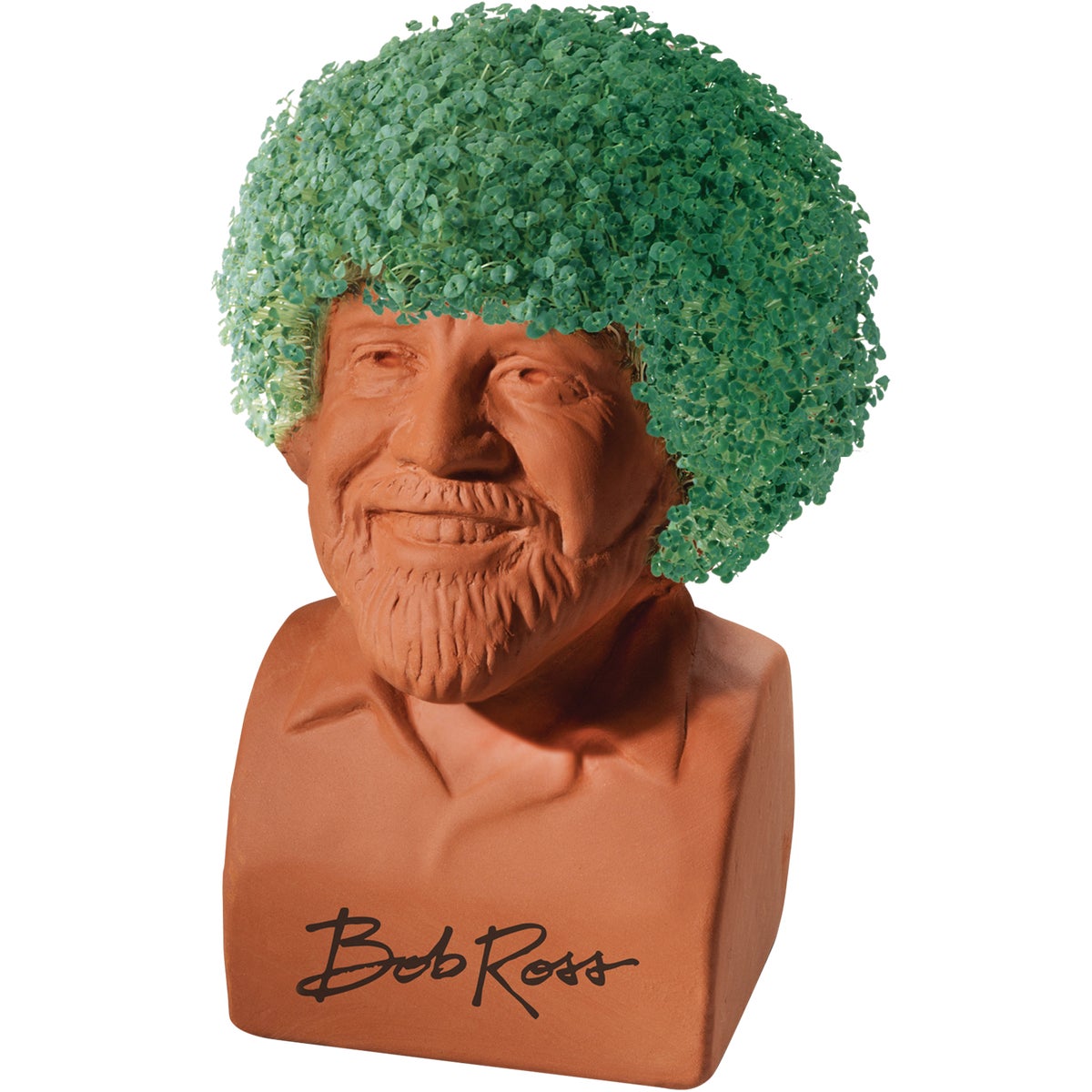 Chia Pet Bob Ross Decorative Pottery Planter